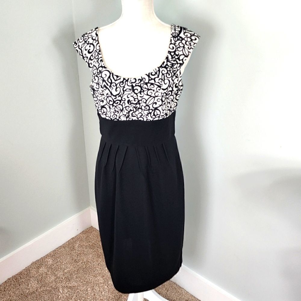 London Style Women’s Sheath Empire Waist Sleeveless Lined Dress Size 10